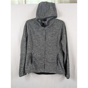 Free Country Full Zip Hooded Fleece Jacket Gray Women's Size Large